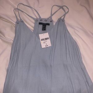 Light blue strappy tank top